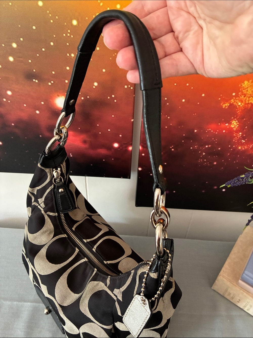 Coach Signature Canvas Kristin Shoulder Bag - Picture 5 of 10